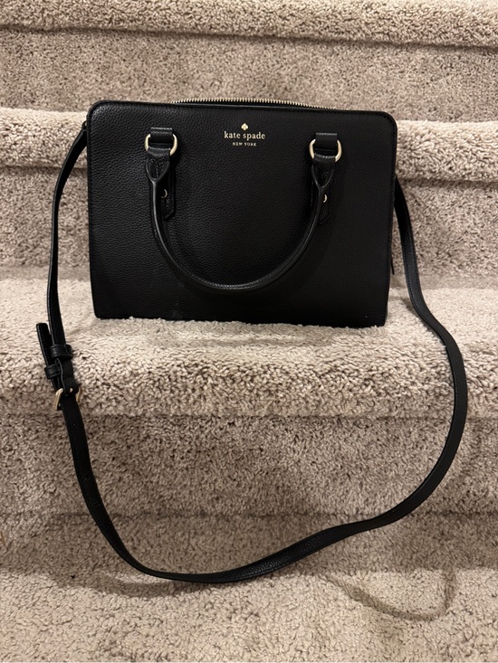 kate spade Handbags - Kate Spade New York Black Pebbled Leather Kyla Satchel Shoulder Bag Crossbody